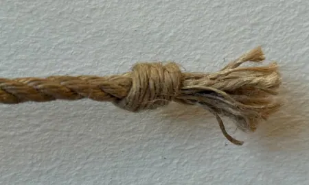 Close-up illustration of natural rope fiber texture and construction.